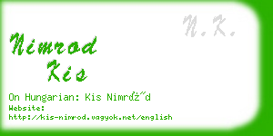 nimrod kis business card